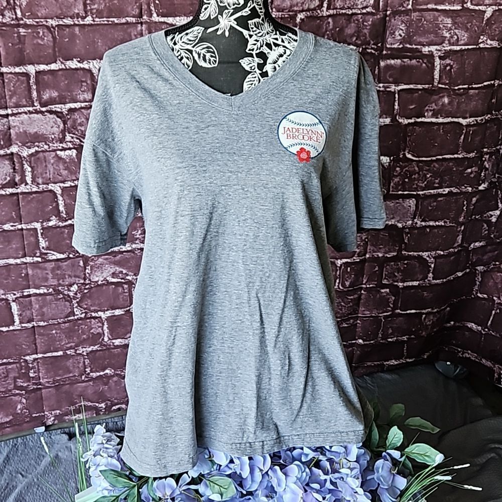 Jadelynn Brooke Baseball themed t-shirt